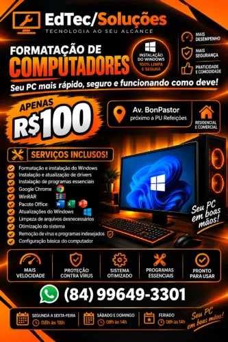 Formatação laptops e Computadores