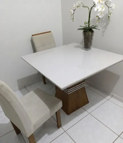 Mesa vidro 4 lugares