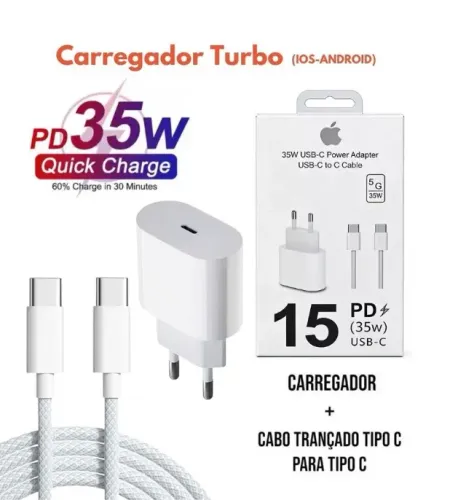 Carregador Turbo Pd Usb c 35W