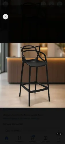 Banqueta Alta Alegra Preta