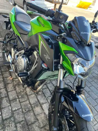 Kawasaki Z650 2018 ABS VERDE AMORTECEDOR DIREÇÃO, ESCAPE ESPORTIVO, ELIMINADOR DE PLACA,