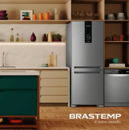 Geladeira Frost Free Brastemp Inverse 447 Litros Inox - BRE57A - NOVA