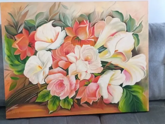 Quadro 90cm x 70cm pintado à mão