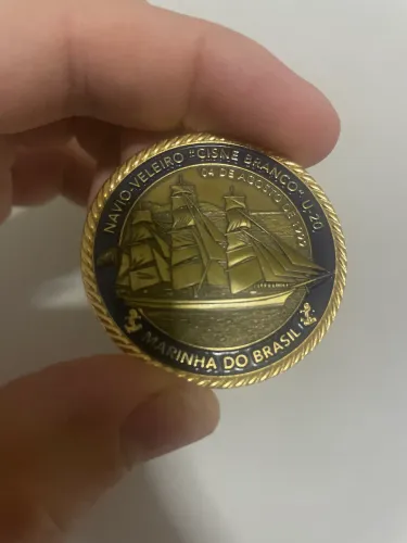 Moeda de coleção do Navio Cisne Branco