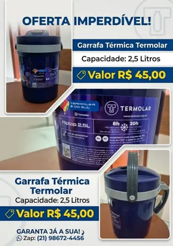 Garrafa térmica Termolar 2,5 litros