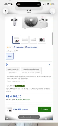Ar-condicionado LG Dual Inverter - 220V Vendo