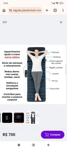 Manta massageadora