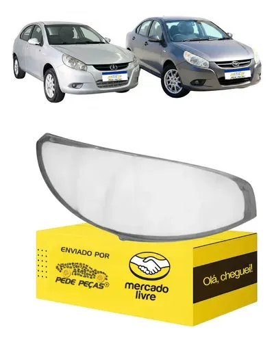 Lente Farol Jac J3 2011 2012 2013 Hatch Sedan Turin Ld
