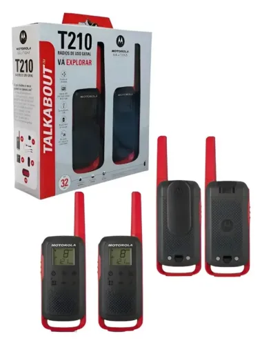Rádio comunicador Motorola Talkabout T210br Alcance até 32 kg