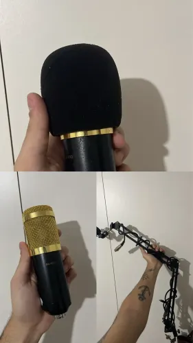 Microfone BM800 + Suporte Articulado