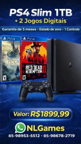 Ps4 slim 1TB  travado 