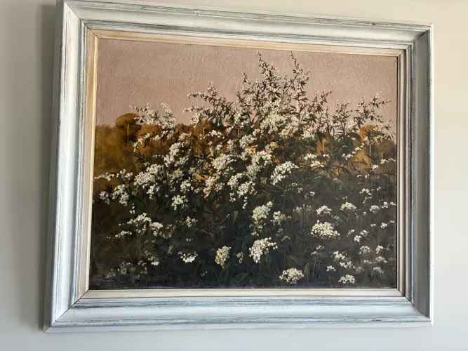 Quadro impressionista, com moldura patinada! Lindíssimo!!!!!