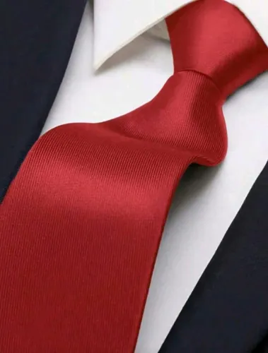 Gravata Vermelha social slim Premium estilo e elegância tecido luxo