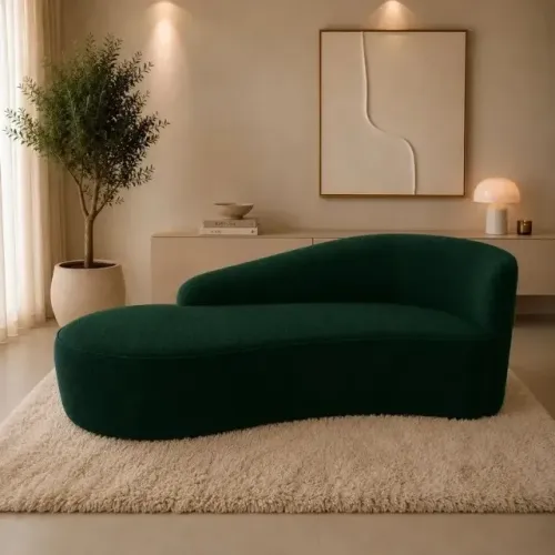 Namoradeira Modelo Charlote - Veludo / Suede - Verde - 1,60