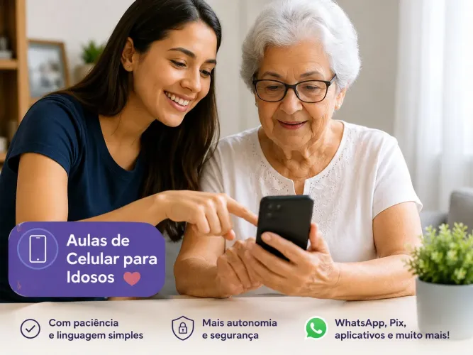 AULAS DE CELULAR PARA IDOSOS 