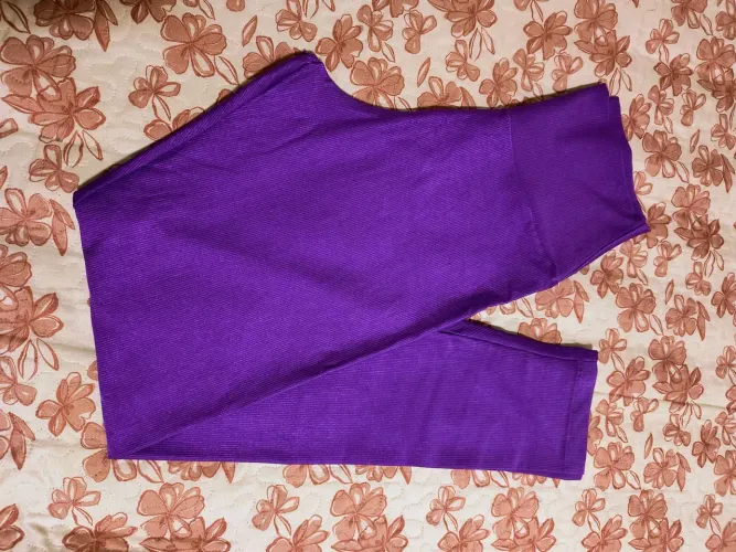 Calça Microcanelada Roxa