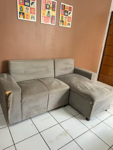 Sofá 3 lugares com chaise