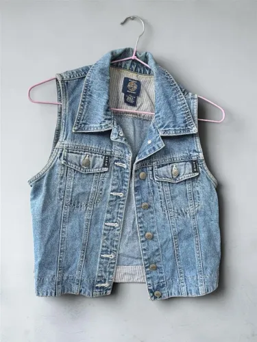 Colete Jeans GAP Vintage - Denim Cropped - Veste P (tag XL)