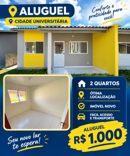 Casa Nova para Alugar na Cidade Universitária ,condominio reserva dos pássaros