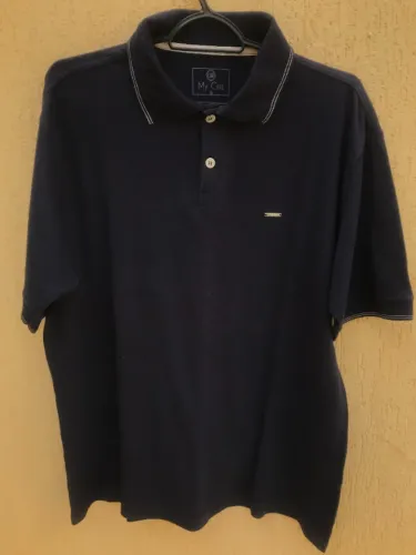 Camisa Polo Azul Marinho Da Marca My Cris Masculina G