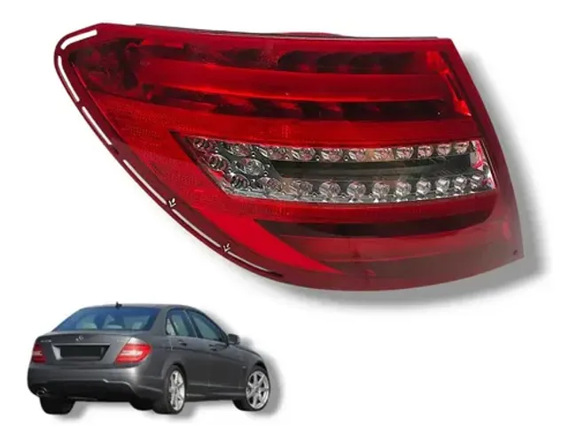 Lanterna Traseira Mercedes C180 C200 2013 Led Esquerda Det Esquerdo/motorista Vermelho