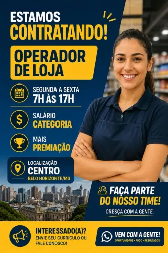 Vaga para operador de loja