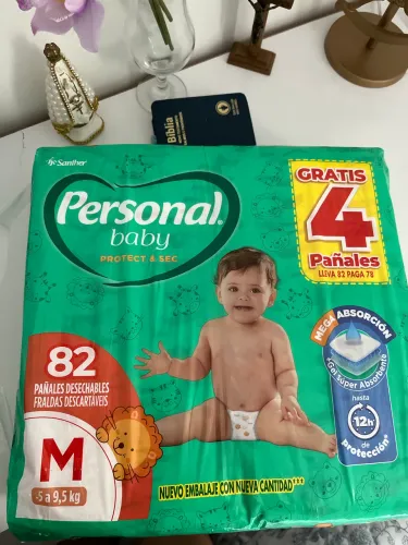Fralda Personal Baby Protect & Sec M (5 a 9,5 kg)