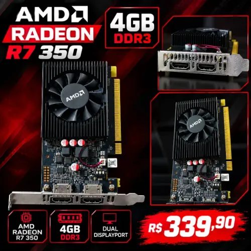 Placa De Vídeo R7 350 4gb
