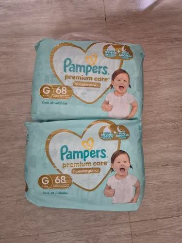 Kit 2 Pacotes Pampers Premium Care G - 136 Fraldas