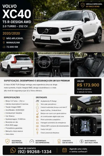 Volvo XC40 T-5 R-design 2.0 252cv AWD 2020