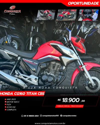 Cg160 Titan CBS 2023 Impecável | Km baixo