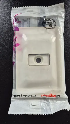 Conjunto Placa 1P + Saída de Fio Branco Zeffia Pial