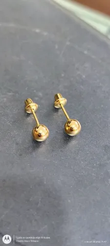Par de Brinco Infantil Ouro 18K