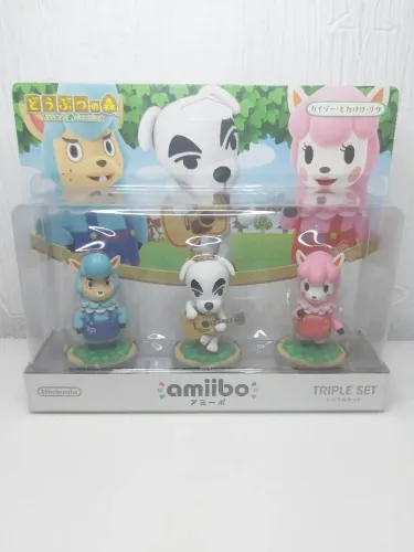 Triplo Set Amiibo Animal Crossing (K.K. Slider, Reese e Cyrus) Originais Nintendo