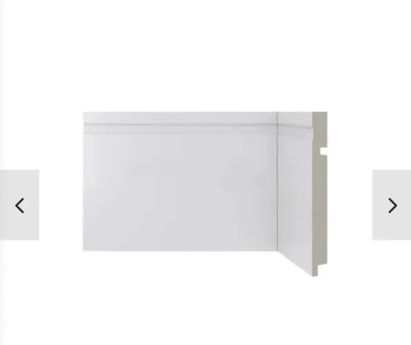Rodapé de poliestireno branco friso Santa Luzia 150x2400mm