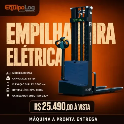 Empilhadeira Patolada Eletrica 1.5 ton NOVA ELETRICA