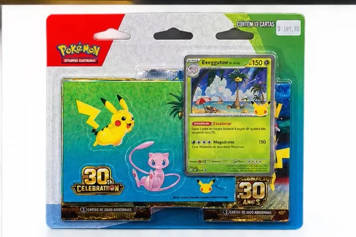 Pokémon Celebração de 30 anos - Blister Triplo com Adesivo Exeggutor