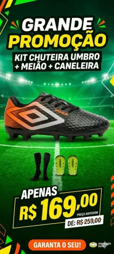 Chuteira campo umbro Kit