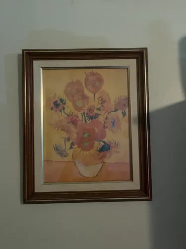 Quadro reprodução girassóis de van gogh