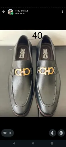 Sapato Ferragamo  fivela dourada 40