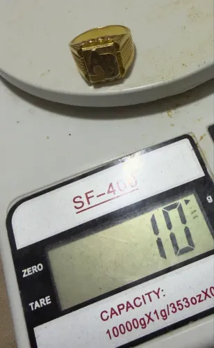 Anel de ouro 10g 24k