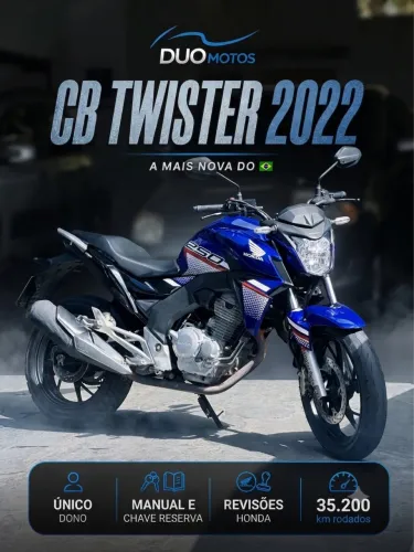 CB TWISTER 2022, A MAIS NOVA DO BRASIL, FINANCIO SEM ENTRADA, CARTÃO 18x