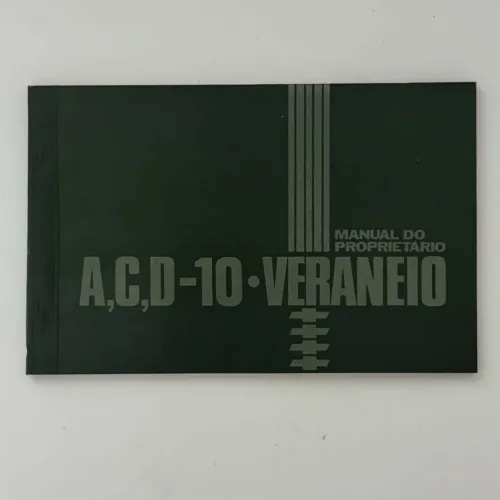 Manual do Proprietário Chevrolet A10 C10 D10 Veraneio 1984 1985 Original