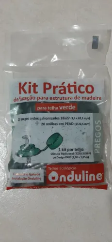 Kit 20 pregos para telha