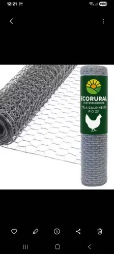 Tela para galinheiro 25 mts