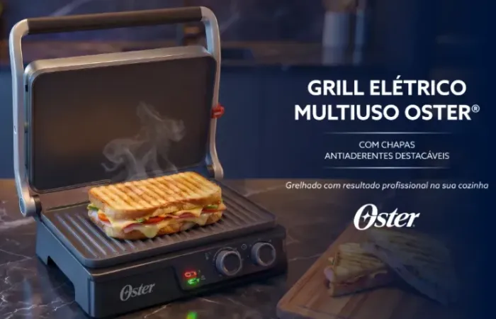 Grill Oster OGRL640 1500W 127V - Novo - NF e Garantia do fabricante