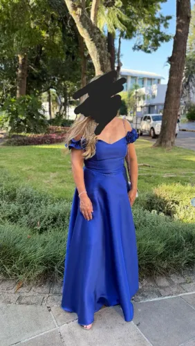 Vestido Azul Royal para festa
