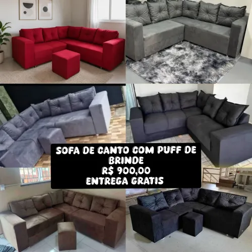 Sofa de canto L melhor preço da cidade. Entrego no mesmo dia