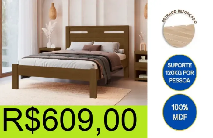 cama - mdf - compre e retire hoje mesmo