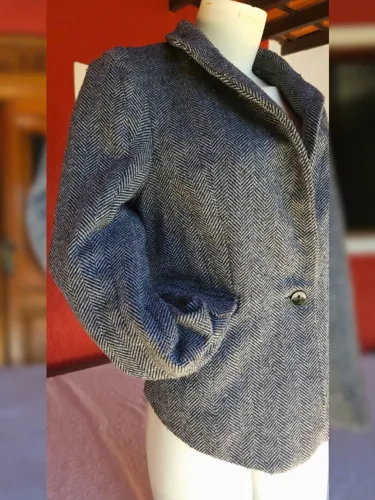 Blazer kelf espinha de peixe cinza M